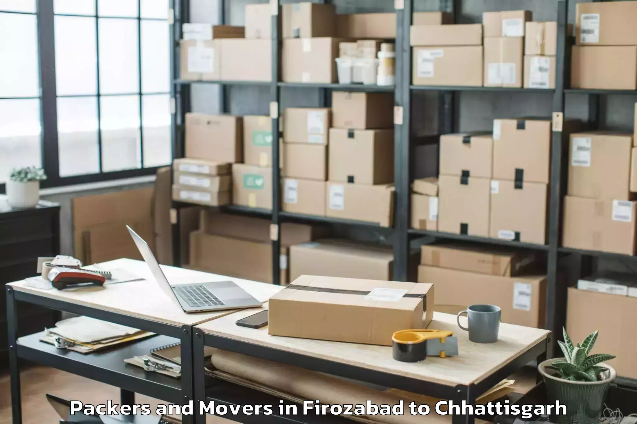 Expert Firozabad to Op Jindal University Raigarh Packers And Movers